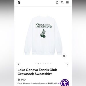Playboy Lake Geneva Tennis sweatshirt